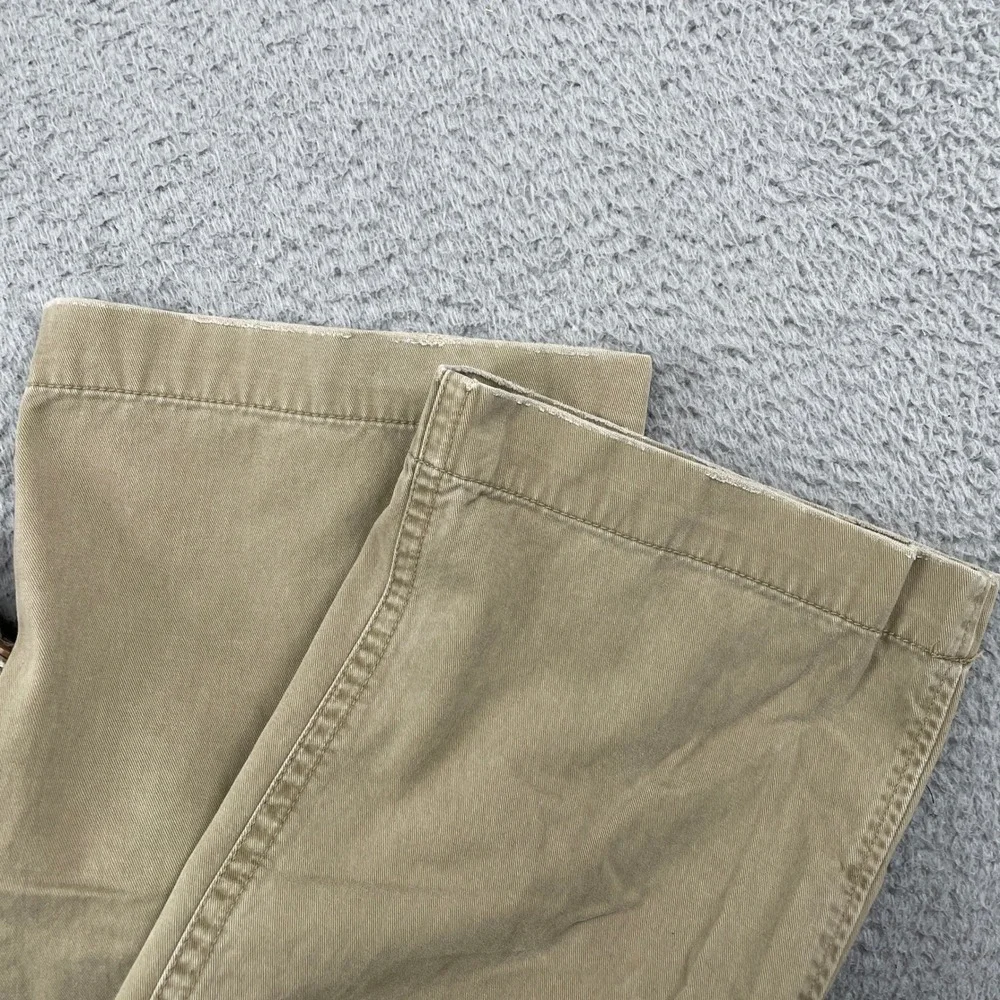 American Eagle Pants Mens 34x32 Tan AE Khaki Straight Distressed Chino Cotton